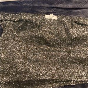 silver sparkly tube top